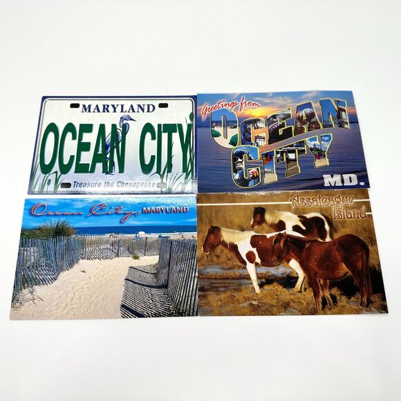 Lot of 10 Ocean City Maryland Postcards OCMD Beach Assateague Island Blue Crab - Picture 4 of 6